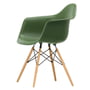 Vitra - Eames Plastic Armchair DAW, ash honey colored / forest (felt glides white)