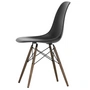 Vitra - Eames Plastic Side Chair DSW RE, dark maple / deep black (basic dark felt glides)