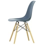 Vitra - Eames Plastic Side Chair DSW RE, yellowish maple / sea blue (white felt glides)