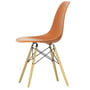 Vitra - Eames Plastic Side Chair DSW, maple yellowish / rust-orange (felt glider white)