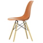 Vitra - Eames Plastic Side Chair DSW RE, yellowish maple / rust orange (white felt glides)