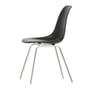 Vitra - Eames Plastic Side Chair DSX RE, chrome-plated / deep black (basic dark felt glides)