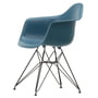 Vitra - Eames Plastic Armchair DAR RE, basic dark / sea blue (felt glides basic dark)