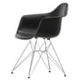 Vitra - Eames Plastic Armchair DAR, chrome-plated / deep black (basic dark felt glides)