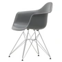 Vitra - Eames Plastic Armchair DAR RE, chrome-plated / granite gray (felt glides basic dark)