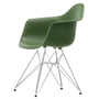 Vitra - Eames Plastic Armchair DAR RE, chrome-plated / forest (basic dark felt glides)