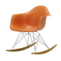 Vitra - Eames Plastic Armchair RAR RE, maple yellowish / chrome / rust orange