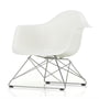 Vitra - Eames Plastic Armchair LAR, chrome-plated / white (felt glides basic dark)