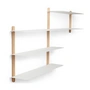 Gejst - Nivo Wall shelf B, light oak / white