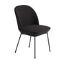Muuto - Oslo side chair, anthracite black / black (ocean 3)