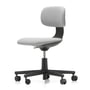 Vitra - Rookie Office chair, deep black / Plano cream white / sierra gray (hard floor castors)
