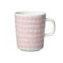 Marimekko - Oiva Räsymatto cup with handle 250 ml, white / pink