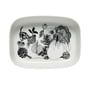 Marimekko - Oiva Siirtolapuutarha Serving bowl, 20.5 x 28 cm, white / black