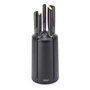 Joseph Joseph - Elevate Knife carousel, 5-piece knife set with rotating knife block, stainless steel black