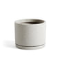 Hay - Flowerpot with saucer cylindrical L, Ø 20 x H 14.5 cm, gray