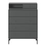 Montana - Keep Chest of drawers with legs, anthracite