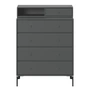 Montana - Keep Chest of drawers with legs, anthracite