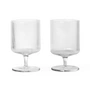 Ferm Living - Ripple Wine glass, clear (set of 2)