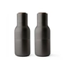 Audo - Bottle Grinder Salt and pepper mill set, burnished brass (wooden lid walnut)