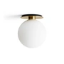 Audo - TR wall and ceiling light, brass / matt opal bulb