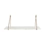 House doctor - Marble wall shelf, 24 x 70 cm, brass / marble white