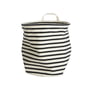 House doctor - Storage basket stripes, ø 30 x h 30 cm, black / white