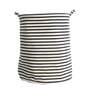 House doctor - Laundry basket stripes, ø 40 x h 50 cm, black / white