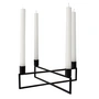 HANA - 4Flames Candlestick, angular / black