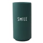 Design letters - Aj favourite porcelain vase, smile / dark green