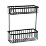 House doctor - Basket bathroom storage, double / black
