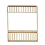 House doctor - Basket bathroom storage, double / brushed brass