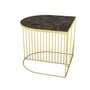 Aytm - Sino coffee table, 50 x 50 cm, gold / marble brown