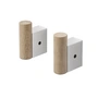 Muuto - Attach Wall hooks, oak / aluminum (set of 2)