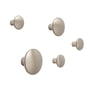 Muuto - Wall hooks "The Dots Metal" set of 5, taupe