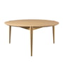 Fdb møbler - D102 søs coffee table ø 85 cm, oak clear lacquered
