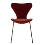 Fritz Hansen - Series 7 chair, fully upholstered, brown bronze / Velvet Belfast autumn red