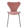 Fritz Hansen - Series 7 chair, fully upholstered, brown bronze / Velvet Belfast misty rose