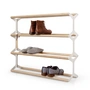 vonbox - Shoe rack stixx 4gang, white / ash