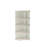 Tojo - multiple shelves, fourfold add-on module, white