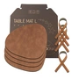 Lind DNA - Gift set Curve L, Nupo nature (4 placemats + 4 napkin rings)