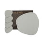 LindDNA - Gift set Curve L, Nupo metallic (4 placemats + 4 glass coasters)