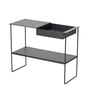 LindDNA - Console table with tray, steel black / Bull black