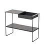 Lind DNA - Console table with tray, steel black / Bull black
