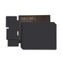 Lind DNA - Gift set Square L , Nupo black (4 placemats + 4 glass coasters)