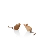 Lucie kaas - Mouse wooden figure, ash / chestnut (2 parts)