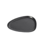 LindDNA - Curve Stoneware Lunch Plate, 22 x 19 cm, black