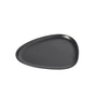 Lind DNA - Curve Stoneware Lunch Plate, 22 x 19 cm, black