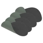 Lind DNA - Placemat Curve L Double , Cloud anthracite / Nupo pastel green (set of 4)