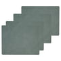 LindDNA - Placemat Square L , 35 x 45 cm, Hippo pastel green (set of 4)
