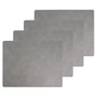 Lind DNA - Placemat Square L , 35 x 45 cm, Hippo anthracite - Gray (set of 4)